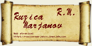 Ružica Marjanov vizit kartica